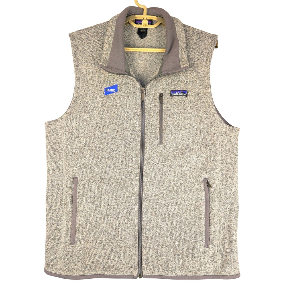 Patagonia Better Sweater Vest Mens Medium Gray Full Zip Fleece 25881 FA15 Baird